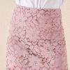 Women Fashion A-Line Hollow Out Lace Skirts Slim Tight Skirt Plus Size