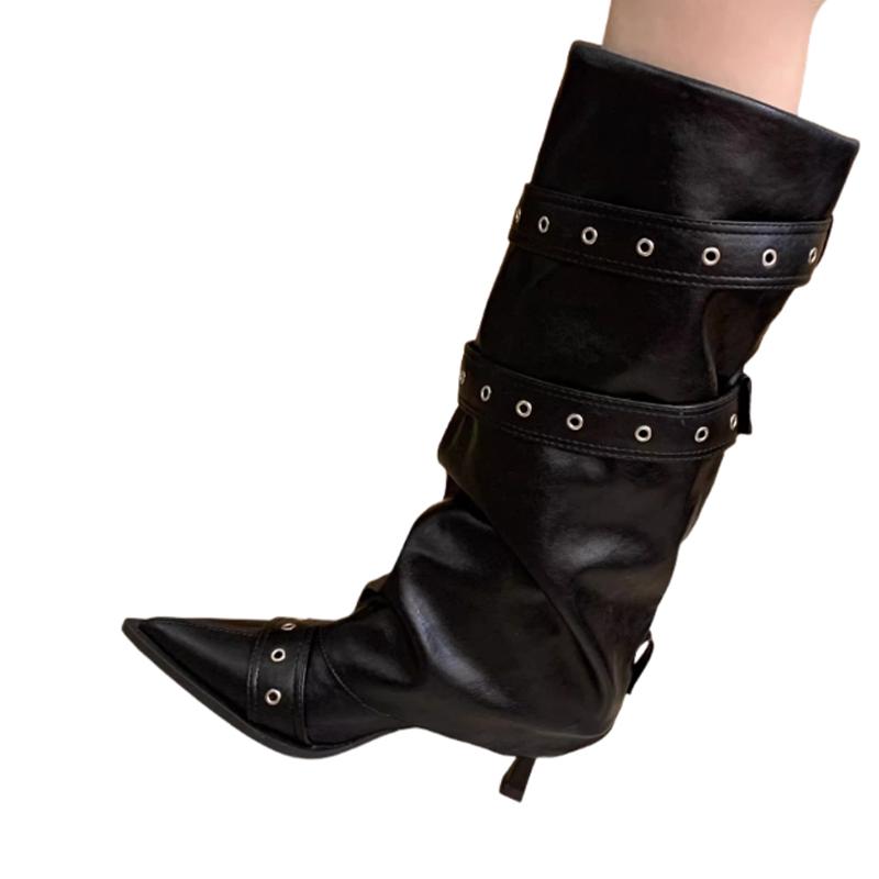 Fashion High Boots Women Pointed Toe High Heels Fashion Shoes Dress Sexy Designer Woman Winter Boots 2025 Luxury Femme Chelsea Botas