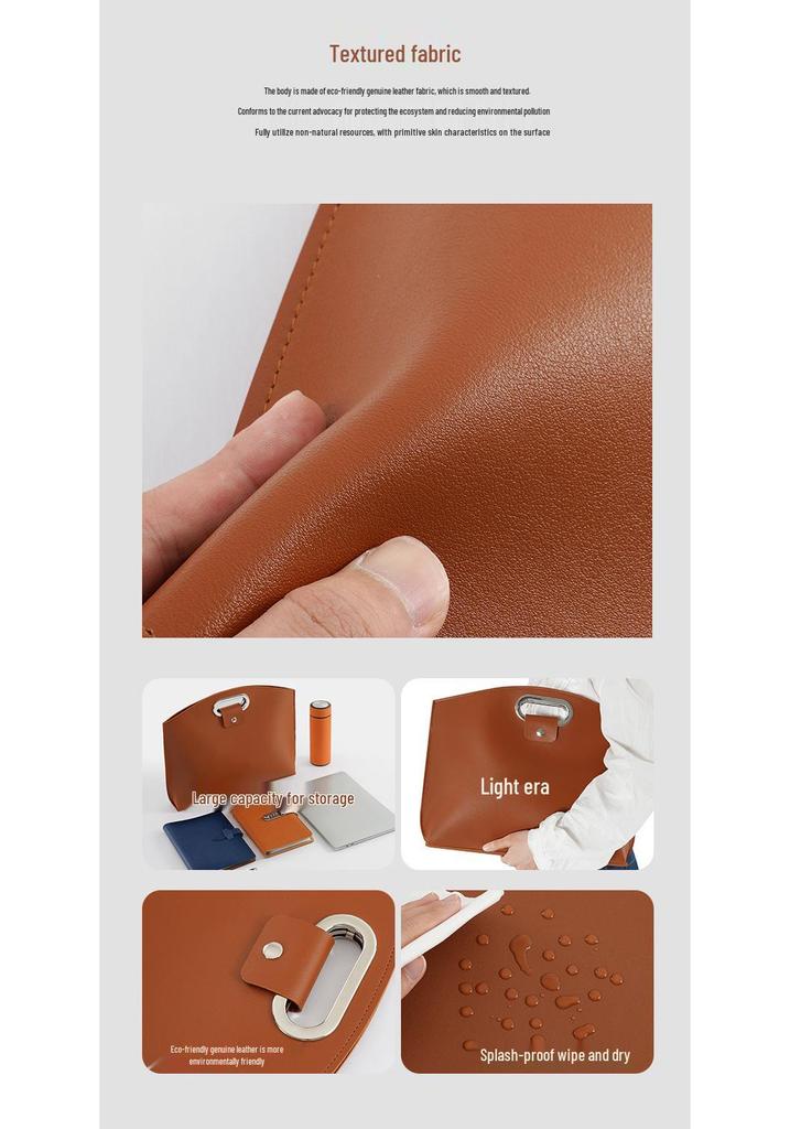 Elegant Women's Soft Leather Laptop Tote - High-End, Large Capacity, Fashionable Briefcase for Work and Commuting.