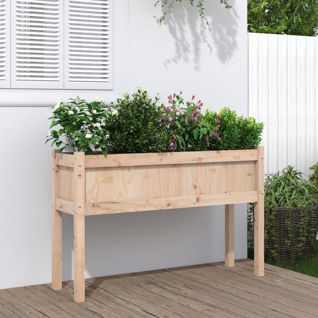 Plant Pot with Legs 110 X 31 X 70 Cm Solid Pine Wood