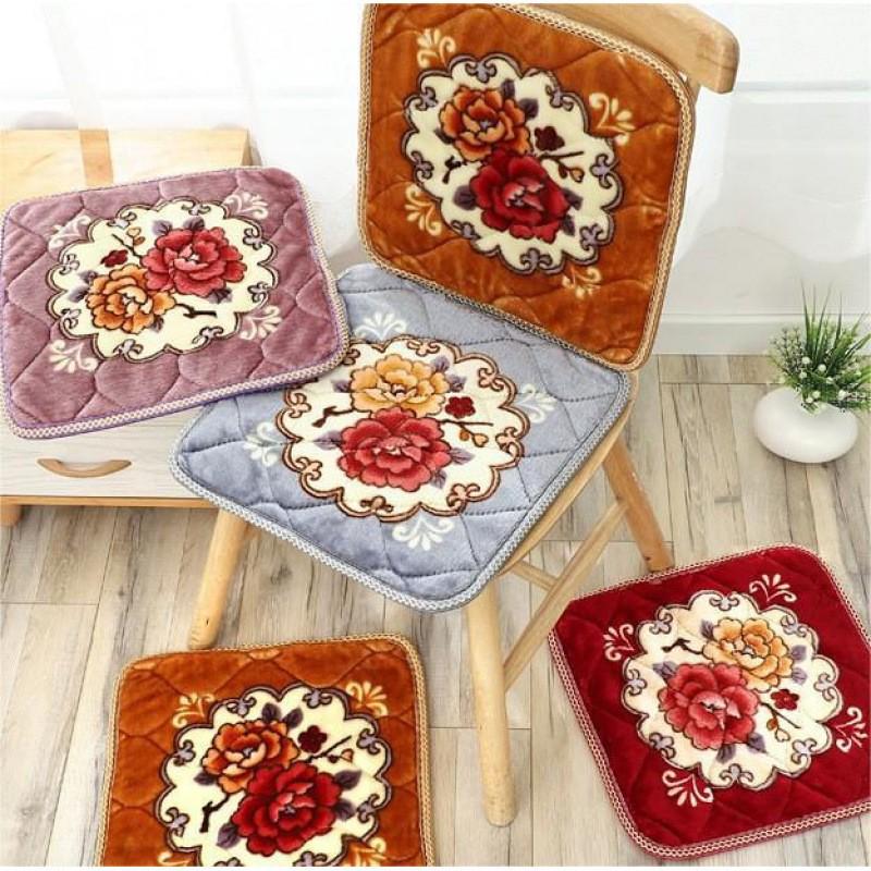 Cozy Flannel Plush Chair Pad: Winter Thickened & Enlarged Cushion for Office, Sofa, or Stool.