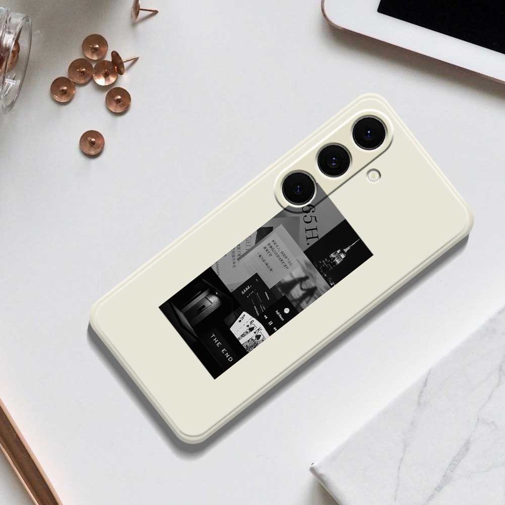 For Samsung Galaxy S24 FE Case Stitching Photos Pattern Printing Straight Edge TPU Phone Back Cover