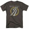 26 Bon Jovi Slippery When Wet Maglietta Tour Mondiale Licenza Rock N Roll Carbone Unisex