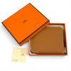 Portamonete HERMES impeccabile Azap compatto in seta con cerniera perimetrale in pelle Epsom da donna Usato