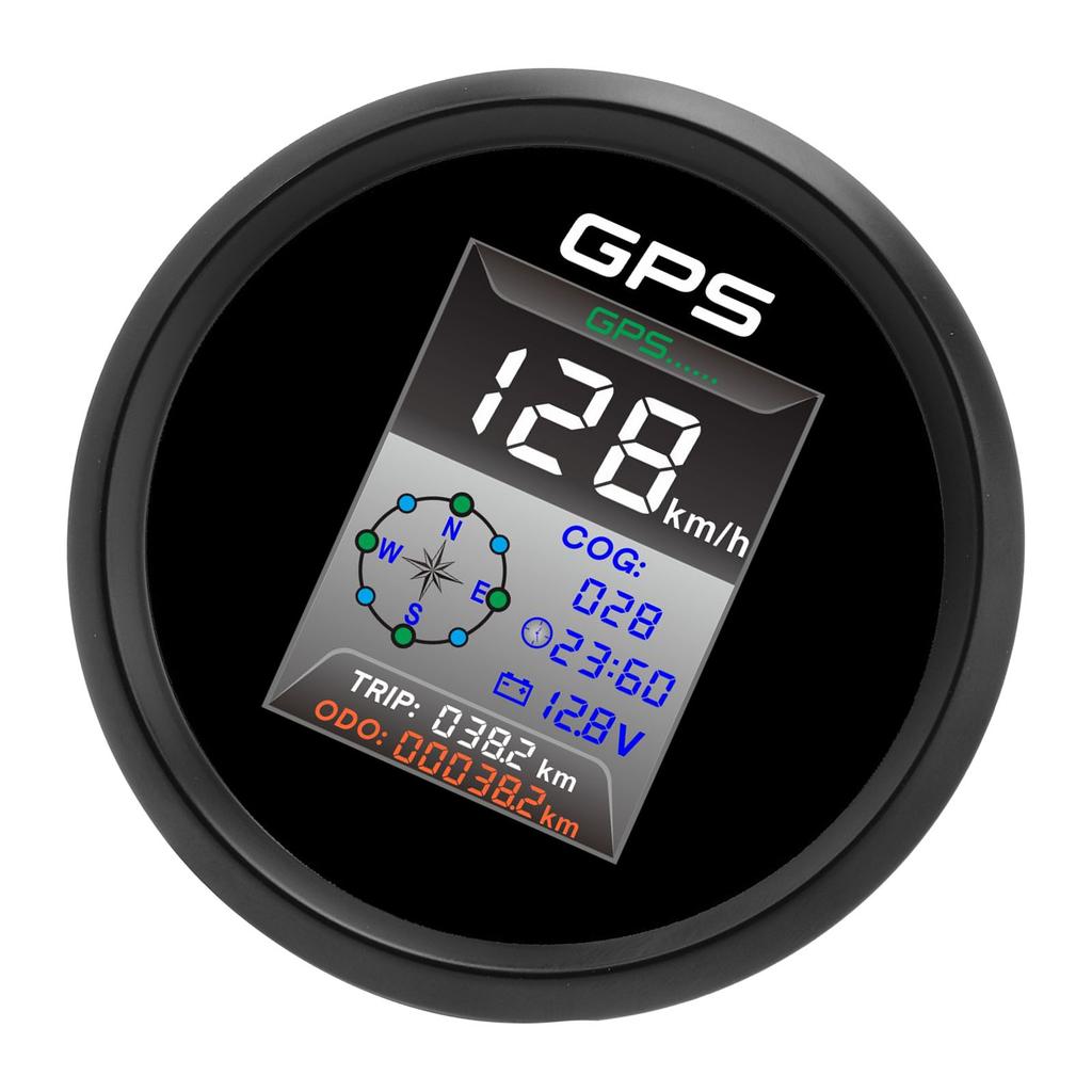 85mm Digital GPS Speedometer Knots MPH KMH LED Backlight Antifog IP67 Waterproof for 9 To 32V Boat Yacht Car Motorcycle