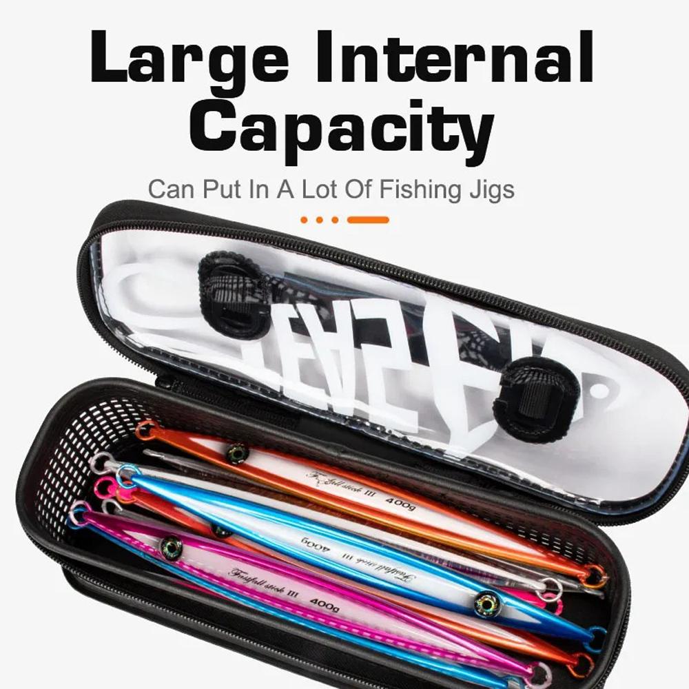 Weight Metal Lure Storage Box Large Capacity Outdoor Waterproof Jigging Lures Hooks Fishing Bags for Trolling Sea Fish Tackles
