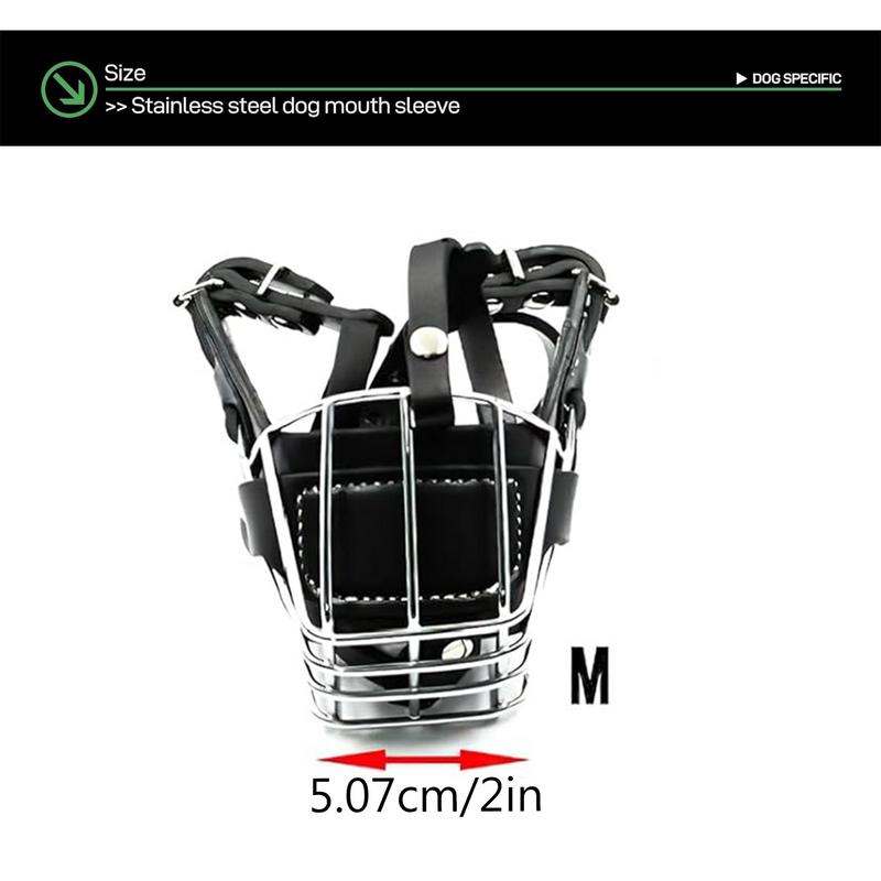 Dog Mouth Guard Adjustable Metal Basket For Biting Chewing Dog Mouth Mesh Muzzles For Large Breed Dogs Dog Muzzle For Small