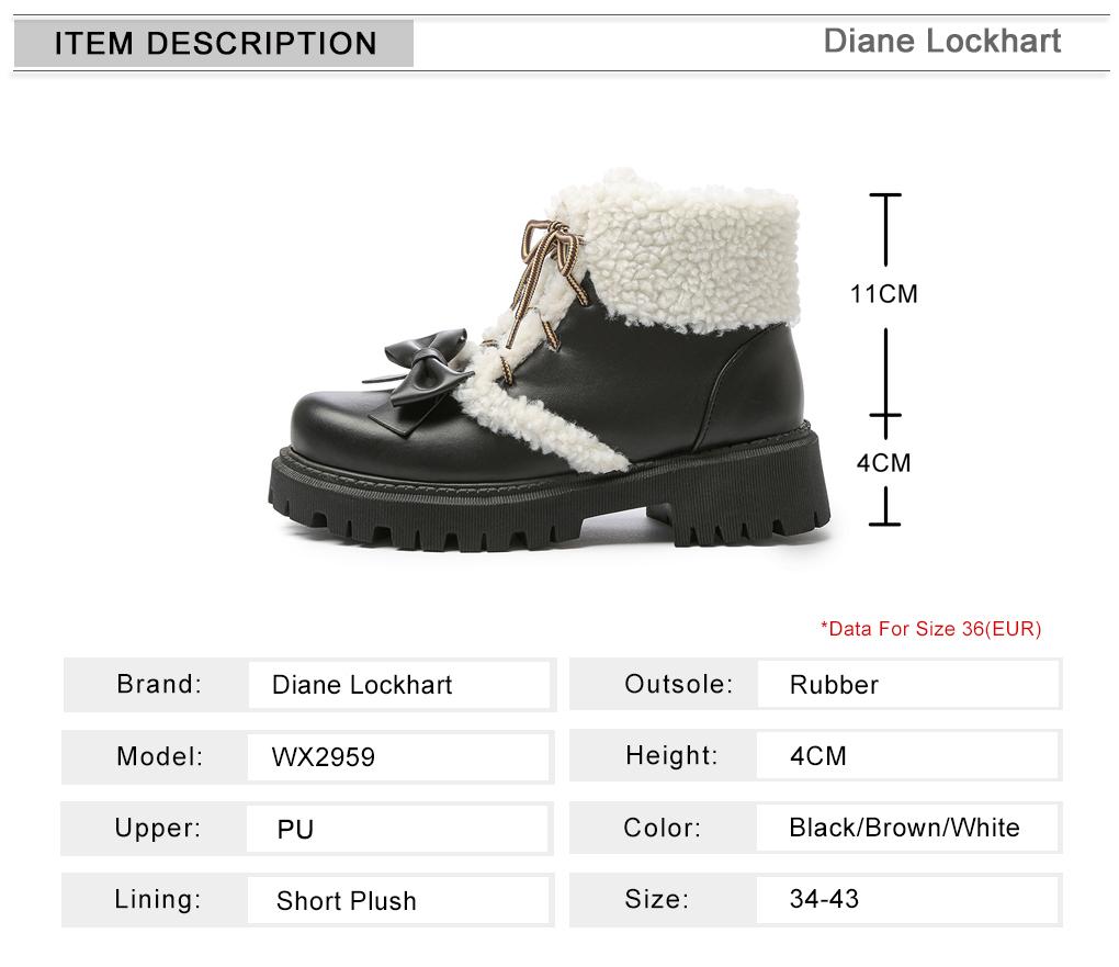 Fashion Winter Snow Boots Women Winter New Faux Fur Platform Ankle Boots Woman Mid-calf Lace-up Snow Boots Cotton Shoes Footwear Mujer