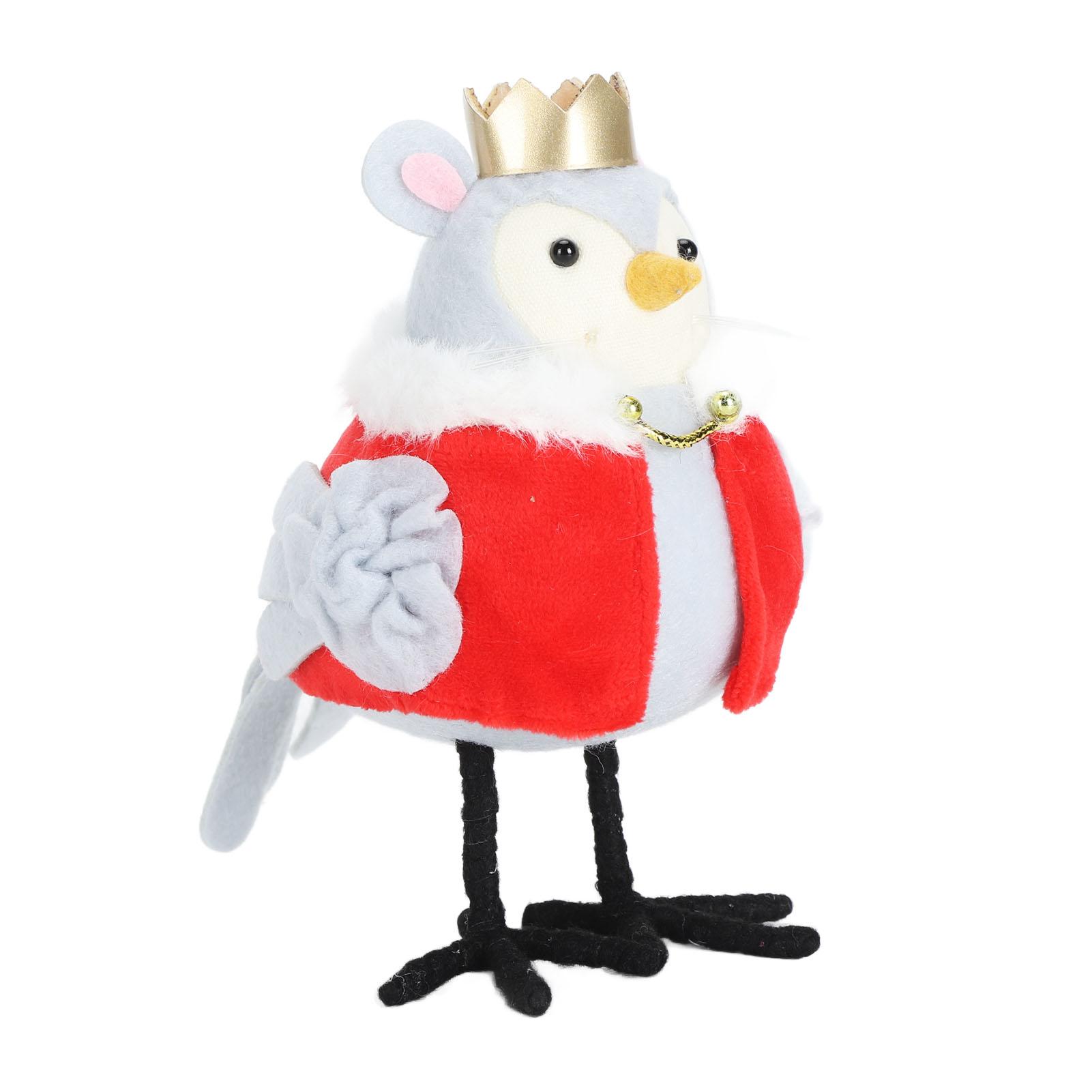 

Standing Bird Decor Gold Crown Cute Appearance Easter Indoor Table Animal Figurine for Desktop