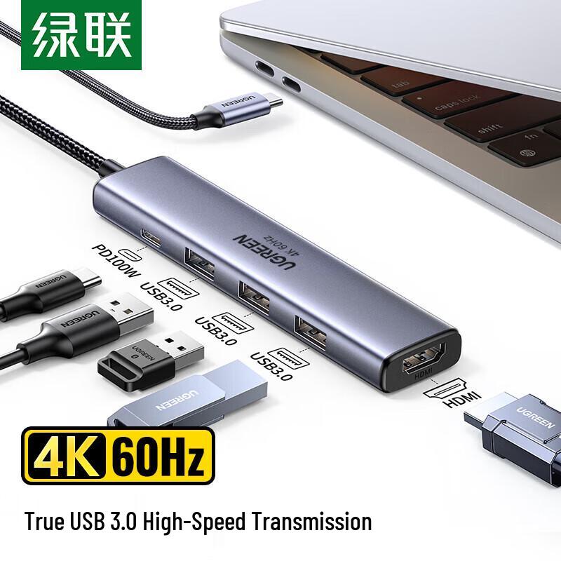 Ugreen CM511 Type-C 5-in-1 Hub 5-в-1