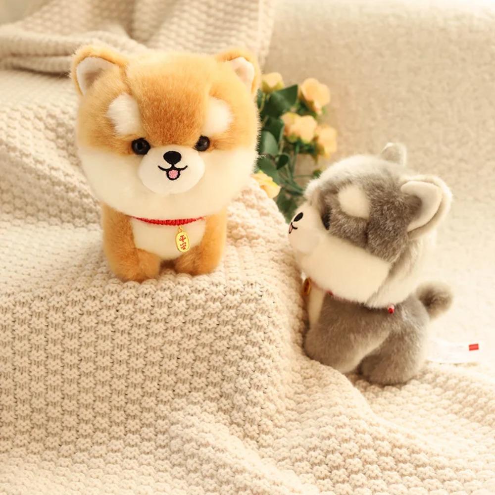 Regalo di Compleanno Bambola Cucciolo Carino Peluche Bambola Husky Bambola Corgi Bambola Animale di Simulazione Peluche Giocattolo per Bambini Regalo