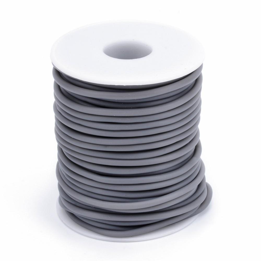 Elegant 2mm 55Yards Hollow Rubber Tubing Round Stretch Knitting Barber Cord Elastic Stitch Keeping Cords DIY Craft