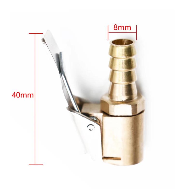 Car Auto Brass 6/8mm Tyre Wheel Tire Air Chuck Inflator Pump Valve Clip Clamp Connector Adapter Car Accessories For Compress
