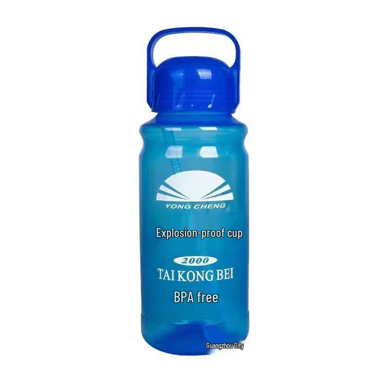 Kunststoff-Fitness-Wasserflasche mit hoher Kapazität und Griff - Hitzebeständig, für Männer und Frauen
