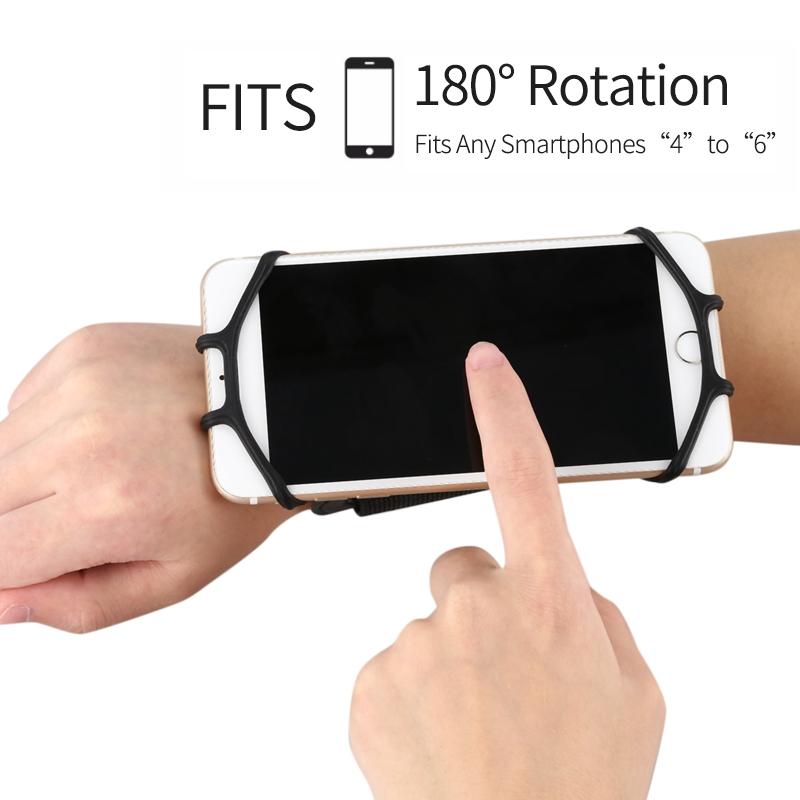 Sports Armband Smartphone for iPhone X 8 7 Universal Rotatable Wrist Running Sport Arm Band With Key Holder for 4-6 inch Phone 6