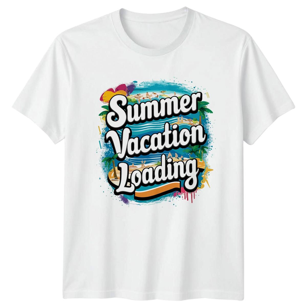 Summer Vacation Loading T-Shirt Beach Trip Holiday Travel XXXXL