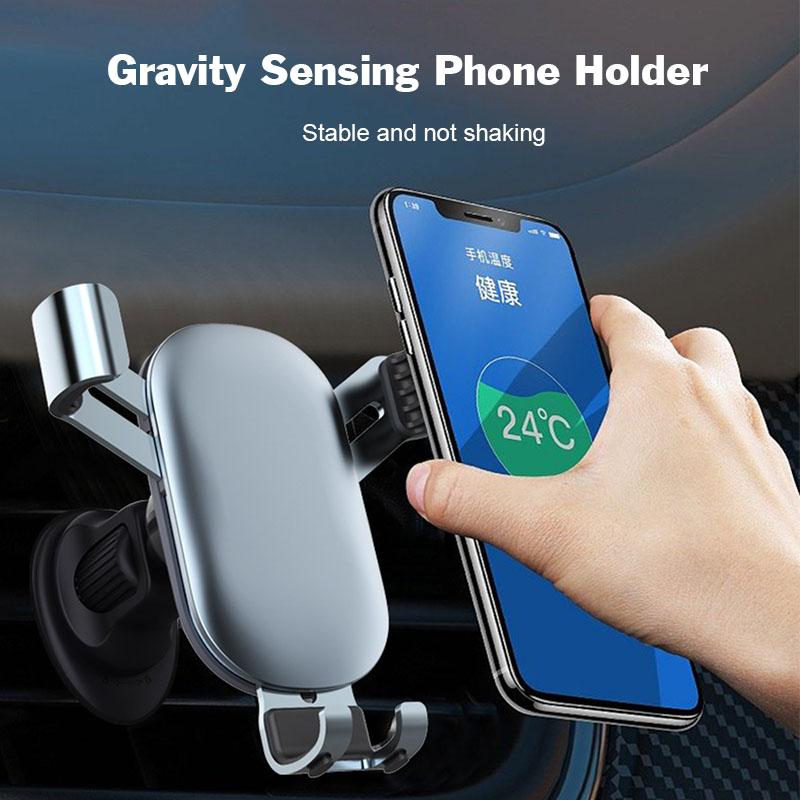 Car Phone Holder Gravity Sensing Bracket Stable Not Shaking Compatible Most Phones Aluminum Alloy High Quality