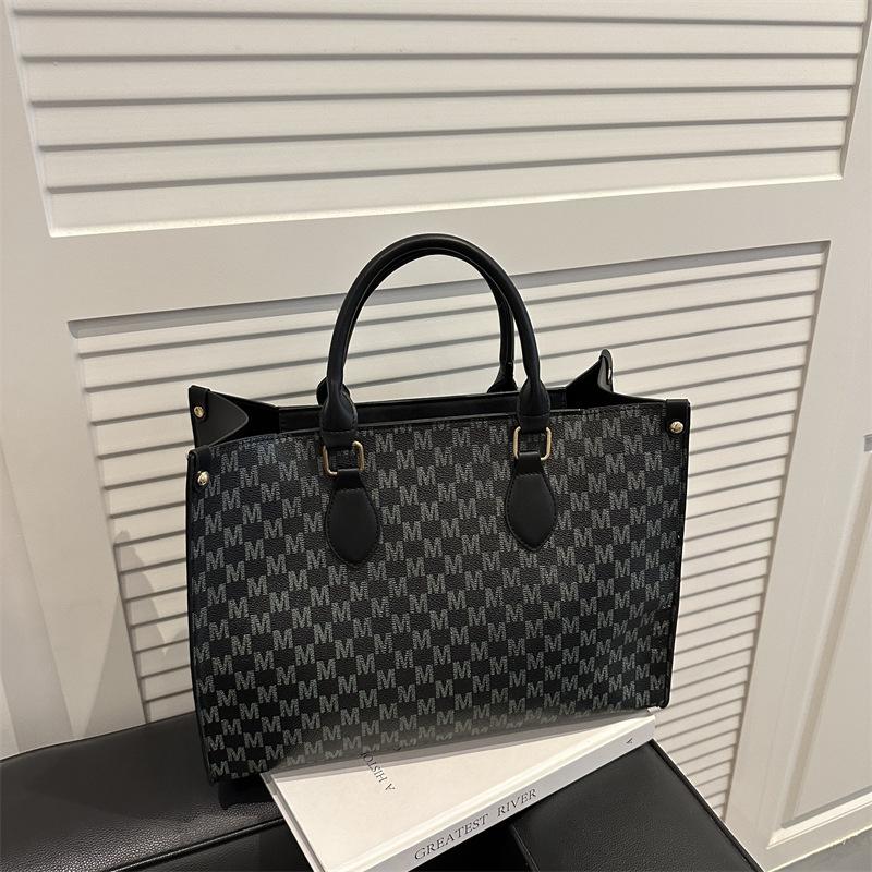 Retro Printing New Fashion Simple Large Capacity Tote Bag Trendy Hand Carry Commuter Women Tote Bag