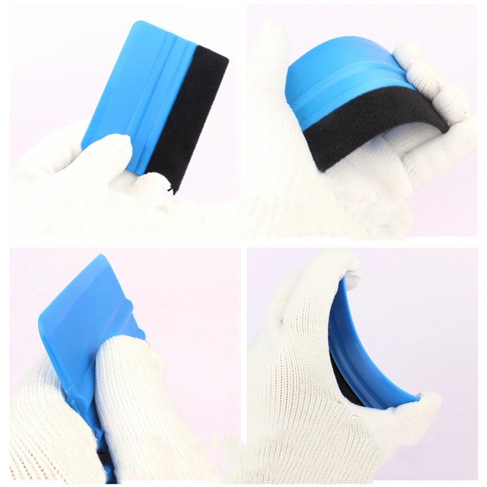 10pcs Vinyl Squeegee Applicator Car Sticker Carbon Film Install Felt Fabric Scraper Window Film Tinting Tool Vinyl Wrap Tools