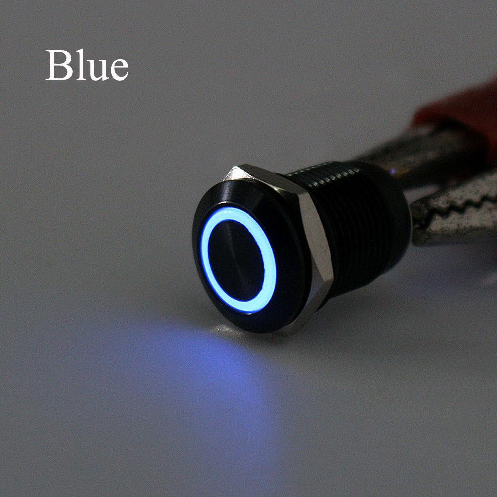Electronics Metal Aluminum 12V 4Pin 12mm Push Button LED Power Car ...