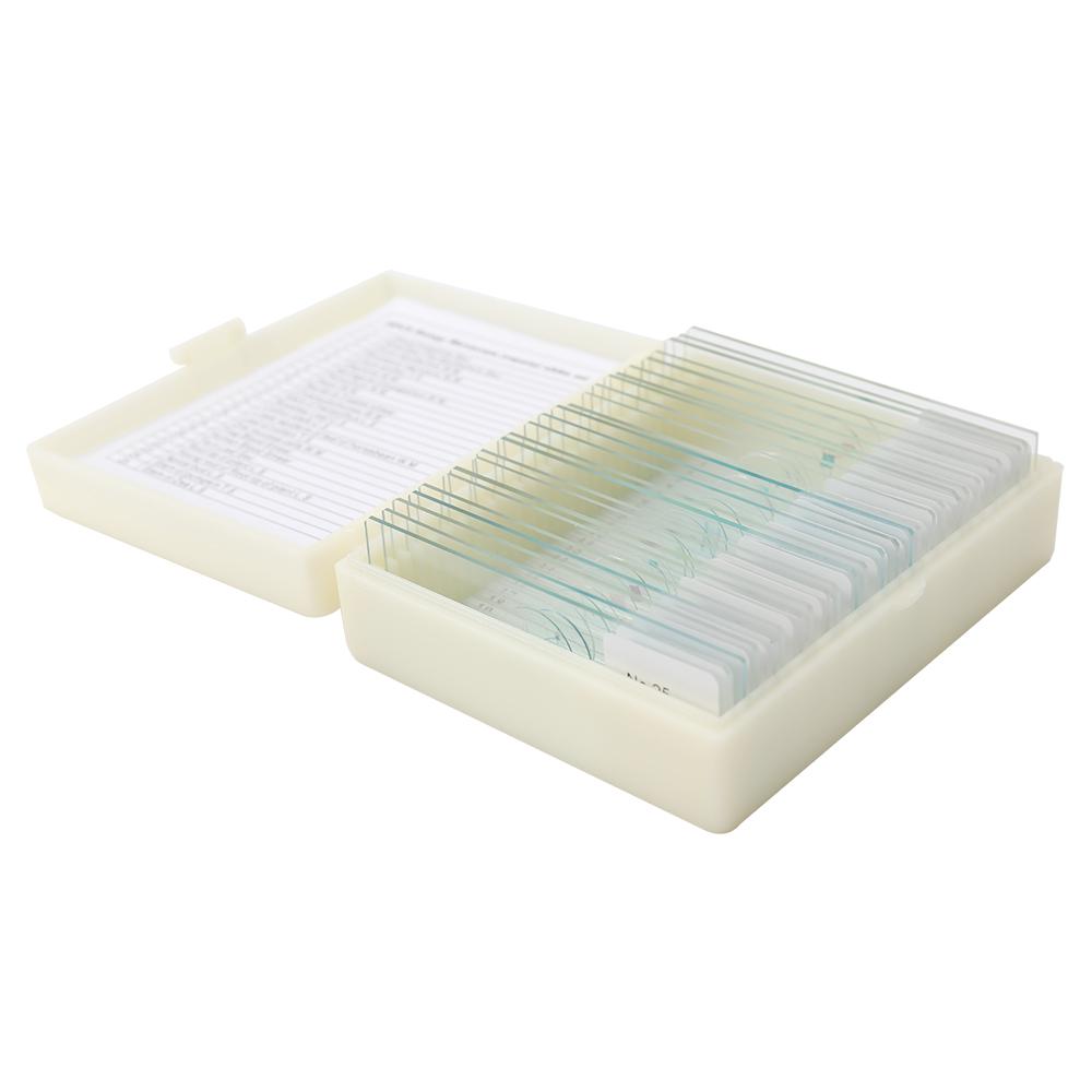 25PCS/Set Biological Glass Sample Prepared Basic Tissues Science Cover Slips Portable Microscope Slides Educational Samples