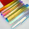 50*95CM Transparent PVC Fabric Iridescent Holographic Laser Rainbow Shiny Vinyl DIY Bows Earring Handmade Craft Bag Roll