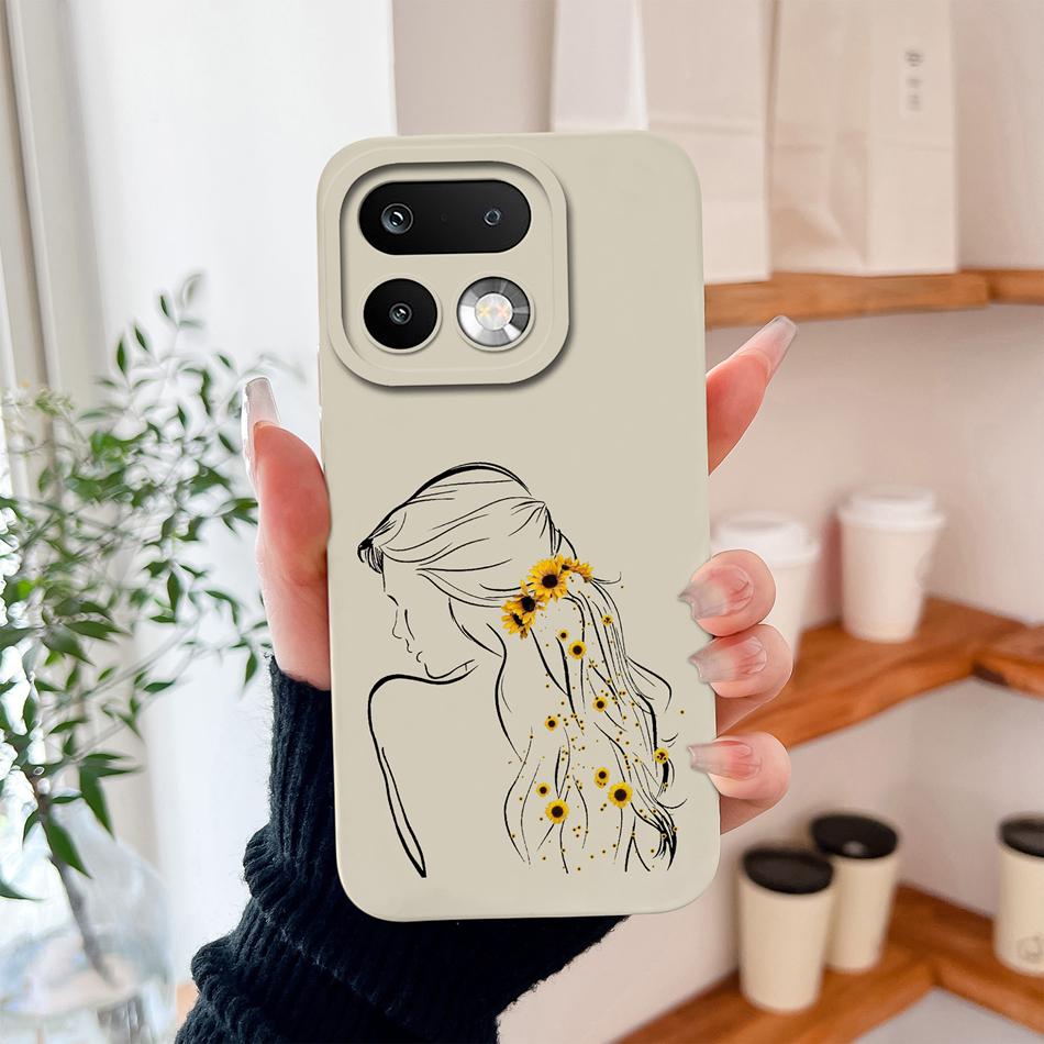 Für Realme 16 Pro Plus Hülle Minimalistische Herzen Hohe Qualität Flüssigsilikon Vollschutz Handyhülle Für Realme16 Pro+ Fundas