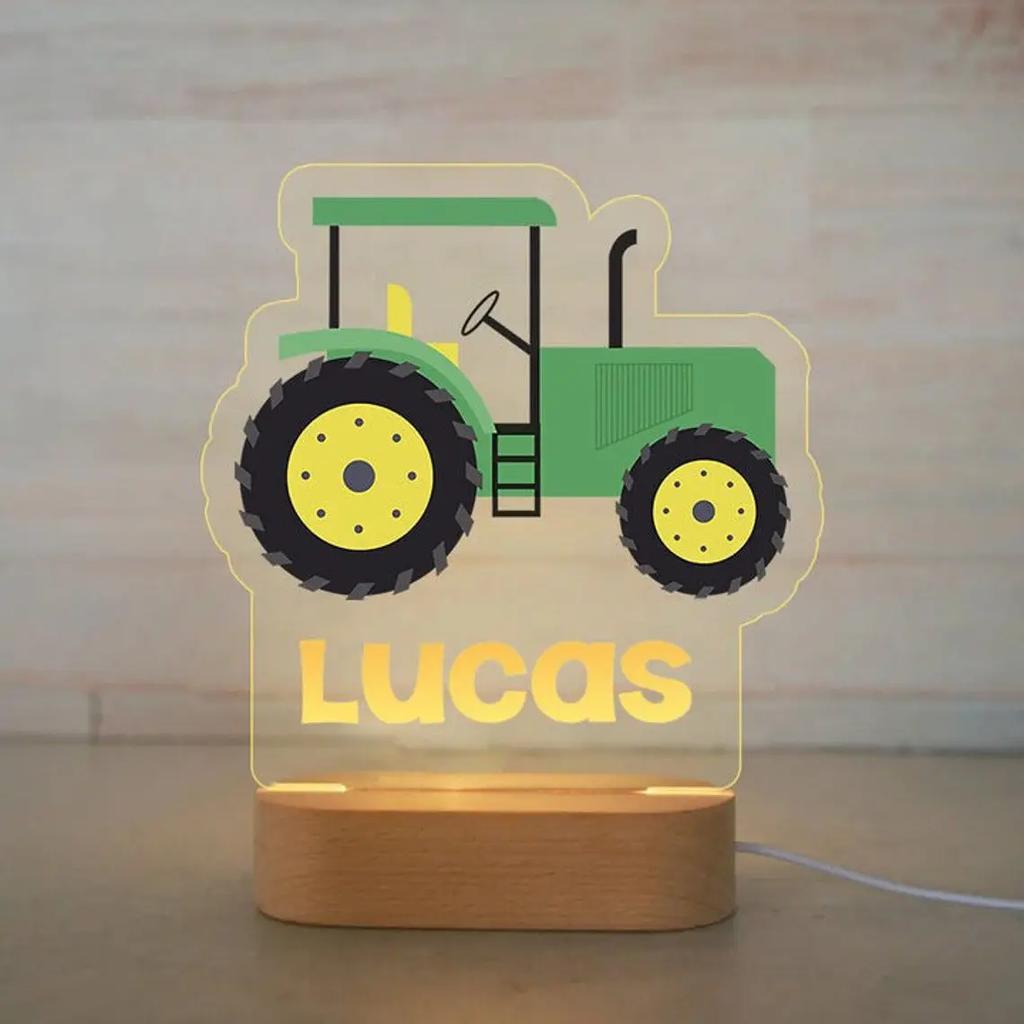 Personalized Animal Night Light - Custom Name Acrylic Lamp for Kids Bedroom Decor Baby Birthday Christmas Gift