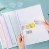 Large Capacity A4 Document Folder with Pull-Out Rod - Durable PP Material, Transparent Design for Office, School, and Home Use