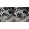 For Benz C-Class W206 2022-2024 Carbon Fiber Rear Water Cup Cushion Panel Trim Cover Car Interior Accessories Decorative Sticker