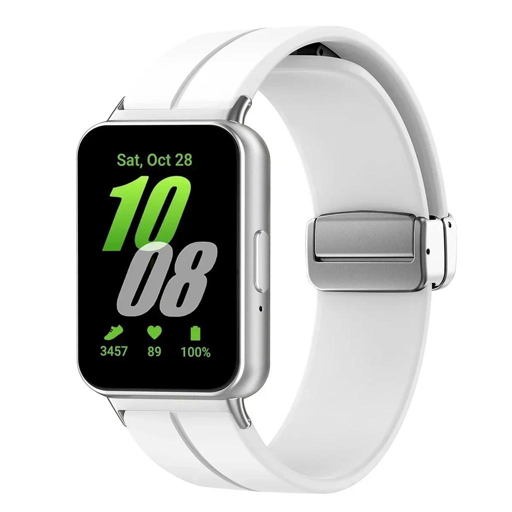 Cinturino in Silicone per Samsung Galaxy Fit3 Cinturino per Orologio Fibbia Magnetica Braccialetto Sostituzione Correa