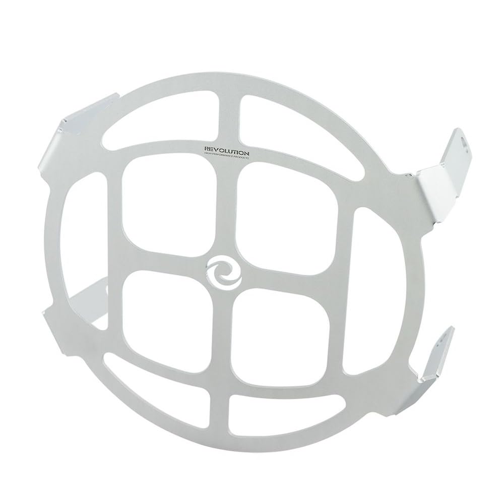 

REVOLUTION Aluminum Headlight Light Cover 2D for Honda MC57 PC68 MC49 PC60 Guard/Front CL250-500/Rebel 250-500 (2023) (Silver)