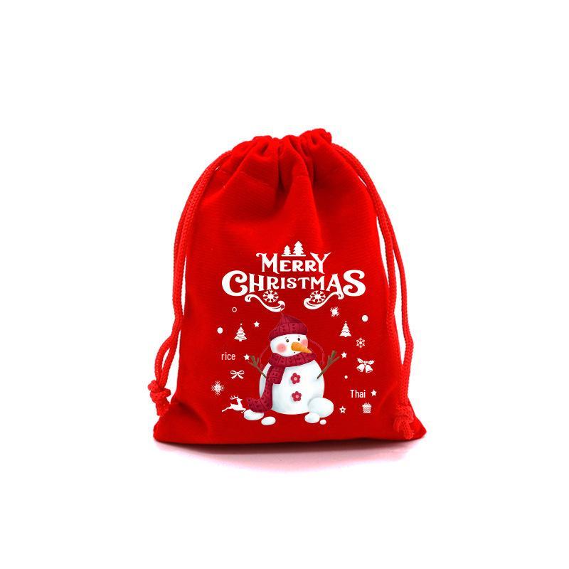 Christmas Candy & Apple Gift Bags - Red Snack Packaging