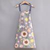 Oil-repellent and waterproof apron gardening print waistband