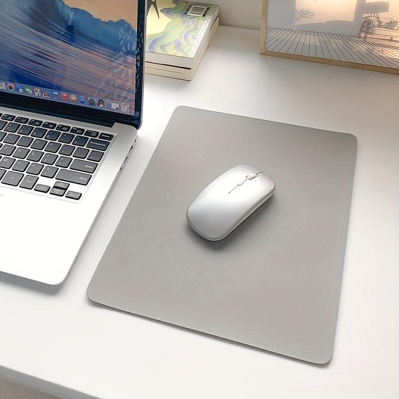 

Коврик для мыши из искусственной кожи, однотонный, простой, модный, офисный, для дома, для студента серый
