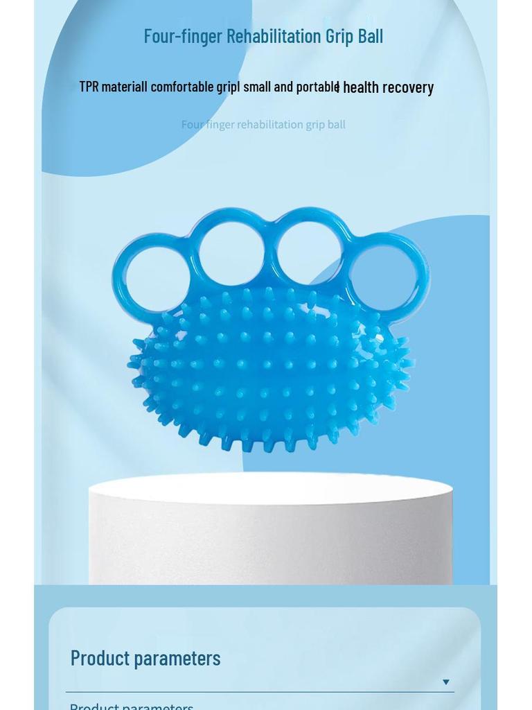 Four-Finger Soft Silicone Hedgehog Grip Ball for Finger Strength Training