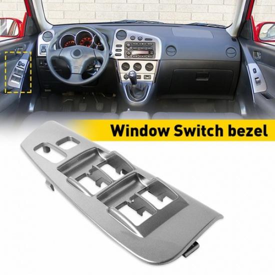 Driver Side Window Switch Trim Bezel Plate Gray For 2003-2008 Toyota Matrix EXV