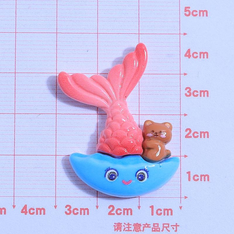 10 Pcs New Cute Cartoon Marine Animal Series Dolphins Resin Scrapbook Diy Jewelry Children Gift Hairpin Accessories A82
