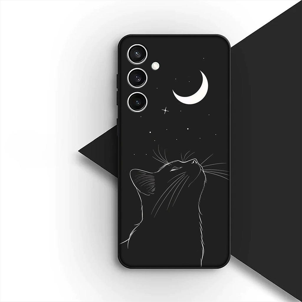Cover for Xiaomi Redmi Note 12 11 10 A3 Pro 10A 10C 12C Note12 5G 4G Casing Phone Case Black Kitten Cat Eye Cute Anime