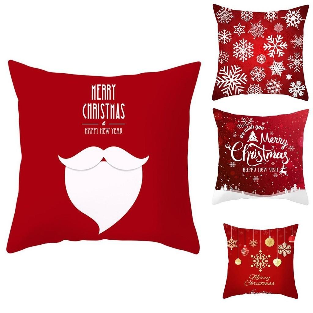 Eleganter Weihnachtsroter Kissenbezug Superweicher Kissenbezug für stilvolle Sofadekoration
