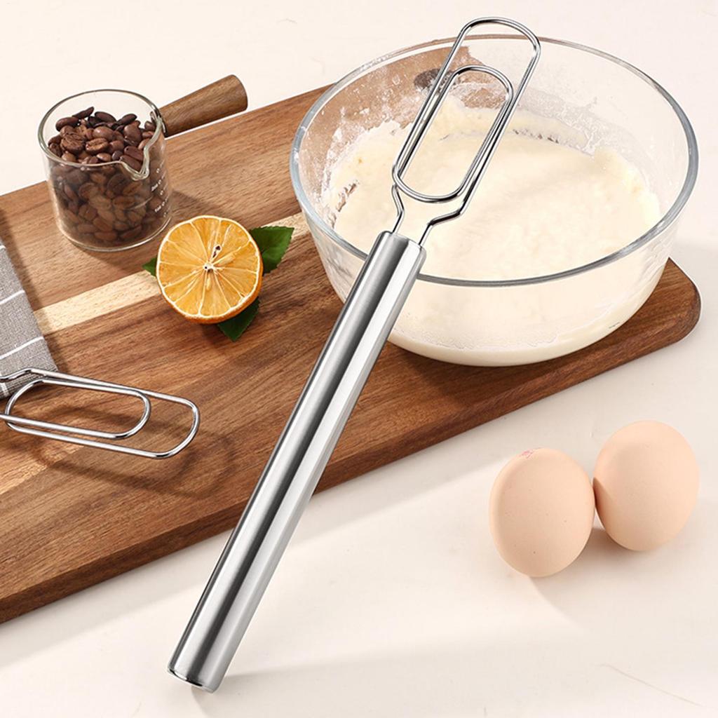 Hand Whisker Stainless Steel Mixing Stick Manual Bread Dough Mixer For Bread Food Cake Chocolate Baking Cooking Kitchen Home