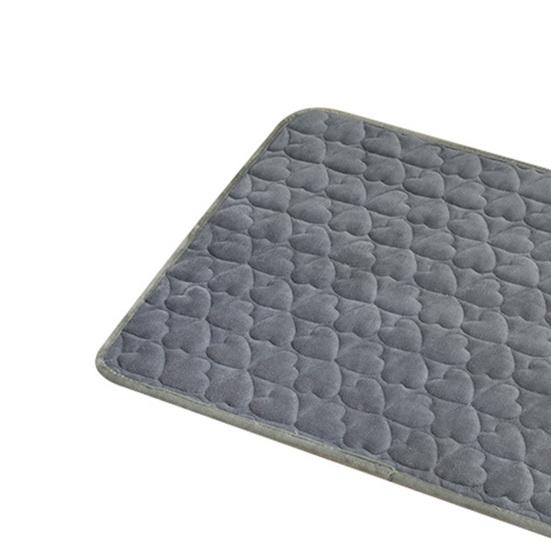 Pet Bed Non-slip Bottom Durable Seam Heart Pattern Skin-touch Comfortable Rest Cloth Padded