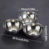 304 Stainless Steel Snack Bowl Round Bowl Circle Ring Handle Fruit Plate Rust-proof Multi-functional Appetizer Platter