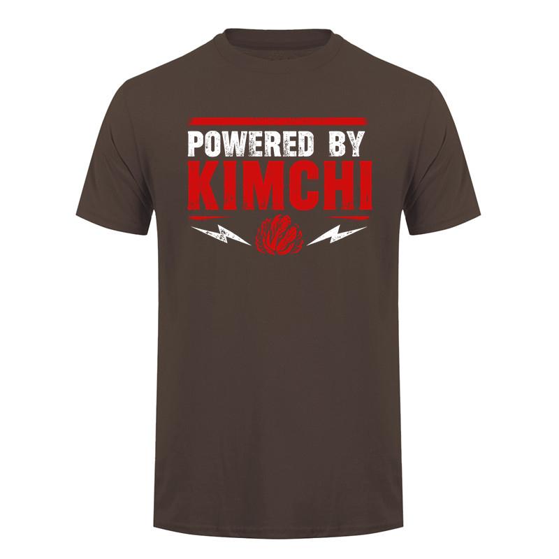 Funny Powered By Kimchi Shirt Unisex Korean BBQ Food Graphic Tee Spicy Kimchi Lover T Shirt Casual Streetwear Short Sleeve DA