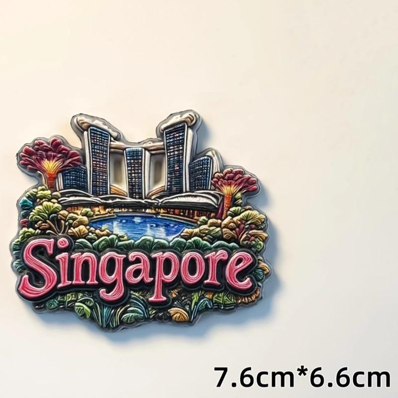 Singapore Fridge Magnets Gardens By the Bay Travel Souvenirs Merlion Sand Hotel Fridge Stickers Home Decor Birthday Gifts