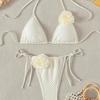 2024 European & American Sexy Rose Split Bikini Swimwear