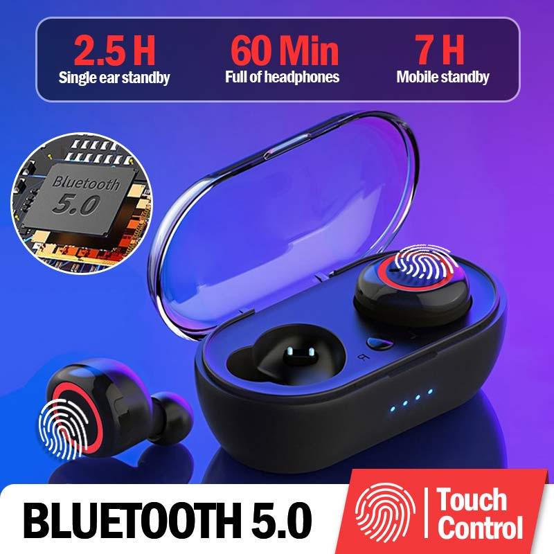 

Y50 TWS Беспроводные Bluetooth-гарнитуры M2 Bluetooth5.0 Наушники Бас Стерео Музыкальные наушники Водонепроницаемые спортивные наушники Сенсорные наушники Управления Беруши