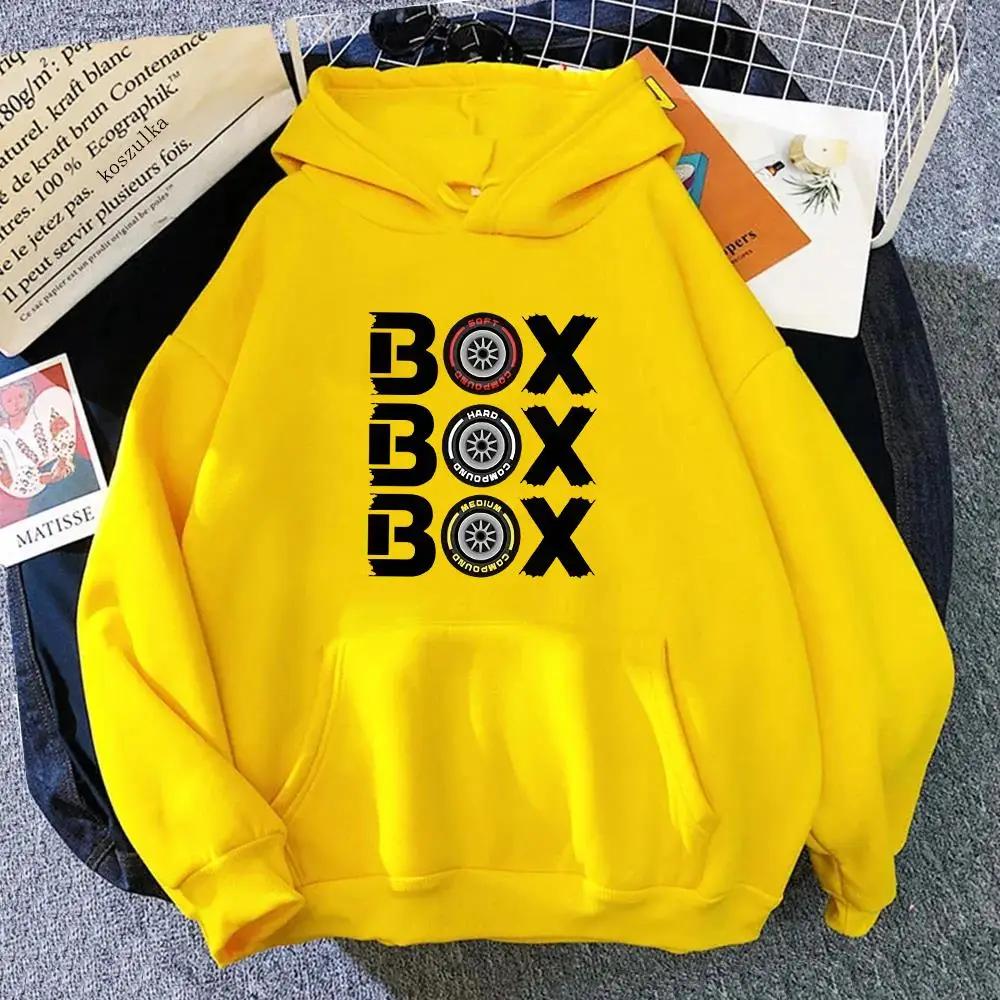 BoxBox Box Hodies F1 Tyre Compound V2 Sweatshirts Women's Long Sleeve Top Oversized Hooded Funny Games Men Clothing Y2k Clothes