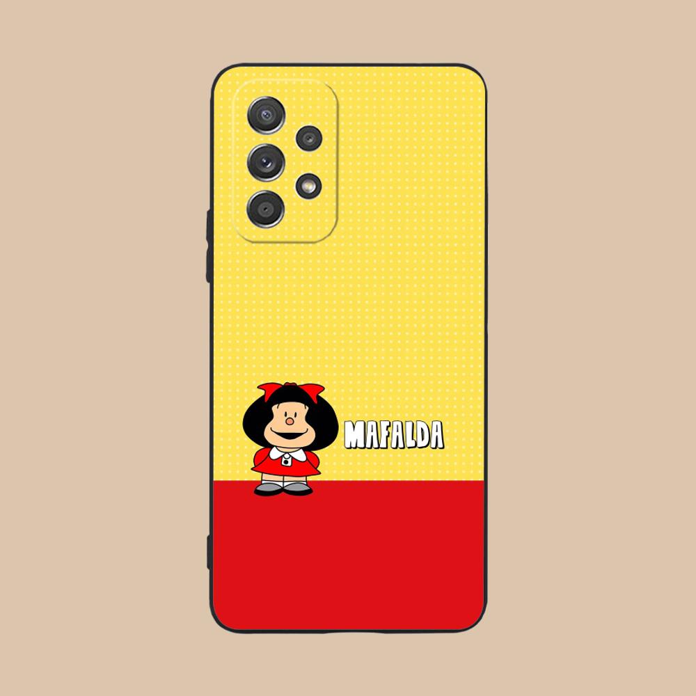 Cartoon M-Mafaldas Phone Case for Samsung Galaxy A73 72 71 70 56 55 54 53 52 36 35 34 23 16 15 5G Colour Printing Pretty Luxury