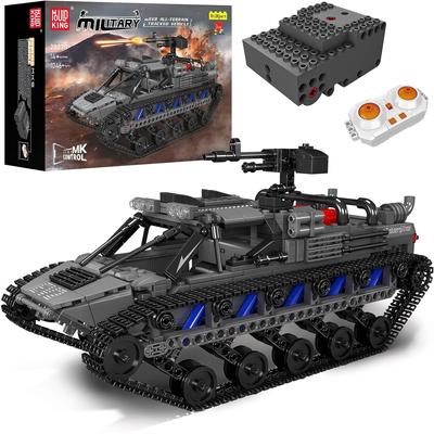 MOULD KING 20030 Military Tank Building Block Remote Control EV2 All-terrain Tracked Vehicle Model Assembly Car Brick Kids Gift